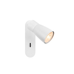 wall and ceiling luminaire PURI 2.0 - DOME square, with switch GU10 IP20, white dimmable