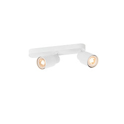 wall and ceiling luminaire PURI 2.0 - TUBE 2 flames, asymmetrical GU10 IP20, white dimmable