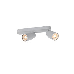 wall and ceiling luminaire PURI 2.0 - TUBE 2 flames, asymmetrical GU10 IP20, grey dimmable