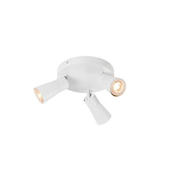 wall and ceiling luminaire PURI 2.0 - CONE 3 flames, round GU10 IP20, white dimmable