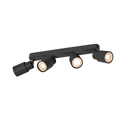 wall and ceiling luminaire PURI 2.0 - TUBE 4 flames, long GU10 IP20, black dimmable