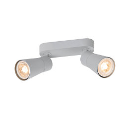 wall and ceiling luminaire PURI 2.0 - CONE 2 flames, long GU10 IP20, grey dimmable