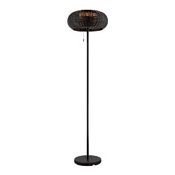 solar floor lamp ADEGAN IP65, black dimmable