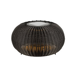 solar floor lamp ADEGAN FLAT IP65, black dimmable