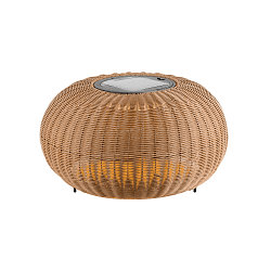 solar floor lamp ADEGAN FLAT IP65, brown dimmable