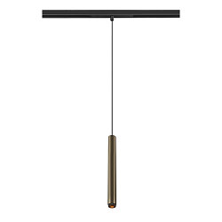 pendant luminaire GRIP! S 48V DALI for VDU workstation, DALI controllable IP20, bronze, mat dimmable