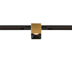 track spot FIXT-IT! round, built-in version, suitable for VDU workstation IP20, gold, black, lacquered dimmable