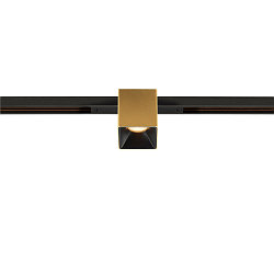 track spot FIXT-IT! round, built-in version, suitable for VDU workstation IP20, gold, black, lacquered dimmable