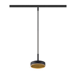 pendant luminaire GRIP! FLAT IP20, gold, black dimmable