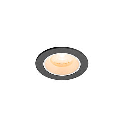 ceiling recessed luminaire NUMINOS� XS round, suitable for VDU workstation IP20, black, white, lacquered dimmable