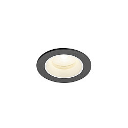 ceiling recessed luminaire NUMINOS� XS round, suitable for VDU workstation IP20, black, white, lacquered dimmable