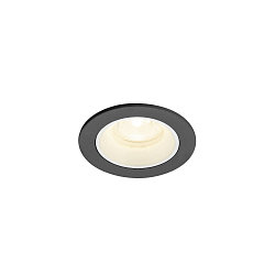 ceiling recessed luminaire NUMINOS� XS round, suitable for VDU workstation IP20, black, white, lacquered dimmable