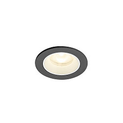 ceiling recessed luminaire NUMINOS� XS round, suitable for VDU workstation IP20, black, white, lacquered dimmable
