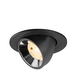 recessed spotlight NUMINOS� GIMBLE S swivelling, suitable for VDU workstation IP20, black dimmable