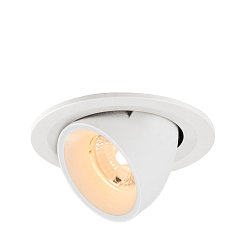 ceiling recessed luminaire NUMINOS� GIMBLE S round, suitable for VDU workstation IP20, white, lacquered dimmable