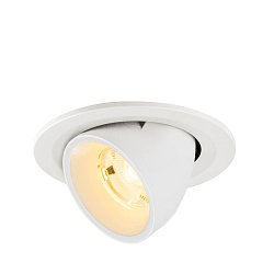 ceiling recessed luminaire NUMINOS� GIMBLE S round, suitable for VDU workstation IP20, white, lacquered dimmable