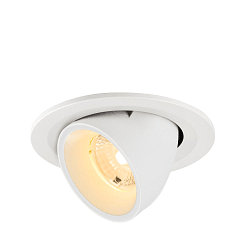 ceiling recessed luminaire NUMINOS� GIMBLE S round, suitable for VDU workstation IP20, white, lacquered dimmable