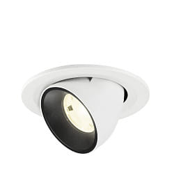 recessed spotlight NUMINOS� GIMBLE S swivelling, suitable for VDU workstation IP20, black, white dimmable