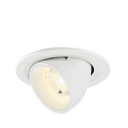 ceiling recessed luminaire NUMINOS� GIMBLE S round, suitable for VDU workstation IP20, white, lacquered dimmable