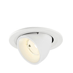 ceiling recessed luminaire NUMINOS� GIMBLE S round, suitable for VDU workstation IP20, white, lacquered dimmable