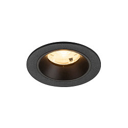 LED Deckeneinbauleuchte NUMINOS� S, rund,  6,7W, IP20, dimmbar, 20�, 3000K, 1050lm, schwarz