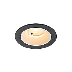 ceiling recessed luminaire NUMINOS� S round, suitable for VDU workstation IP20, black, white, lacquered dimmable