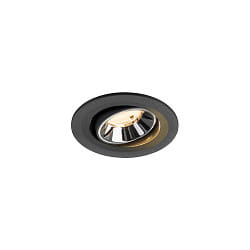 ceiling recessed luminaire NUMINOS� MOVE S swivelling, suitable for VDU workstation IP20, chrome, black dimmable