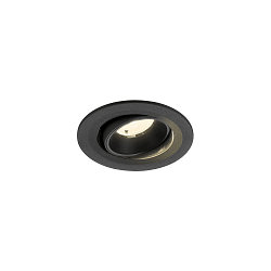 ceiling recessed luminaire NUMINOS� MOVE S round, suitable for VDU workstation IP20, black, lacquered dimmable