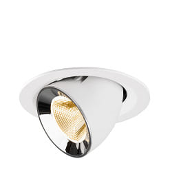 recessed spotlight NUMINOS� GIMBLE M swivelling, suitable for VDU workstation IP20, chrome, white dimmable
