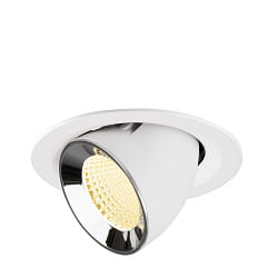 recessed spotlight NUMINOS® GIMBLE M swivelling, suitable for VDU workstation IP20, chrome, white dimmable