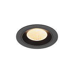 ceiling recessed luminaire NUMINOS� M round, suitable for VDU workstation IP20, black, lacquered dimmable