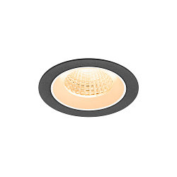 ceiling recessed luminaire NUMINOS� M round, suitable for VDU workstation IP20, black, white, lacquered dimmable