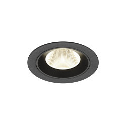 ceiling recessed luminaire NUMINOS� M round, suitable for VDU workstation IP20, black, lacquered dimmable