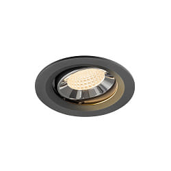 ceiling recessed luminaire NUMINOS� MOVE M swivelling, suitable for VDU workstation IP20, chrome, black dimmable