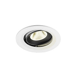 LED Deckeneinbauleuchte NUMINOS� MOVE M, 12W, IP20, schwenkbar, 20�, 4000K, 1900lm, wei�/schwarz