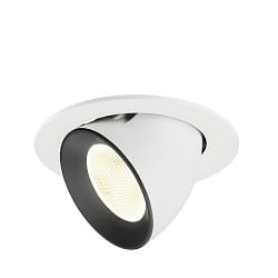 recessed spotlight NUMINOS� GIMBLE L swivelling, suitable for VDU workstation IP20, black, white dimmable