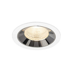 ceiling recessed luminaire NUMINOS� L suitable for VDU workstation IP20, chrome, white dimmable