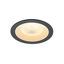 LED Deckeneinbauleuchte NUMINOS� L, rund, 17W, IP20, dimmbar, 55�, 3000K, 2500lm, schwarz/wei�