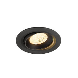 ceiling recessed luminaire NUMINOS� MOVE L round, suitable for VDU workstation IP20, black, lacquered dimmable