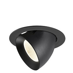 ceiling recessed luminaire NUMINOS� GIMBLE XL suitable for VDU workstation IP20, black, lacquered dimmable
