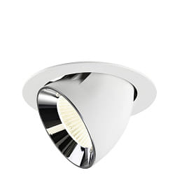 recessed spotlight NUMINOS� GIMBLE XL swivelling, suitable for VDU workstation IP20, chrome, white dimmable