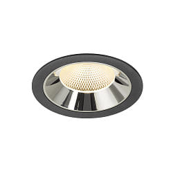 ceiling recessed luminaire NUMINOS� XL suitable for VDU workstation IP20, chrome, black dimmable