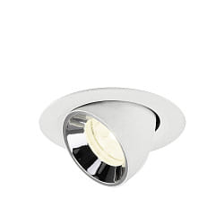 recessed spotlight NUMINOS� GIMBLE XS swivelling, suitable for VDU workstation IP20, chrome, white dimmable
