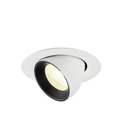 recessed spotlight NUMINOS� GIMBLE XS swivelling, suitable for VDU workstation IP20, black, white dimmable