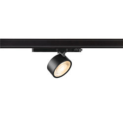 LED 3-Phasen Strahler KALU 2.0, zylindrisch, 36�, 10W, IP20, dimmbar mit Phasenabschnitt, 2700K, 1400lm, schwarz