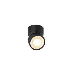 wall and ceiling luminaire KALU 2.0 1 flame, suitable for VDU workstation IP20, black, lacquered dimmable