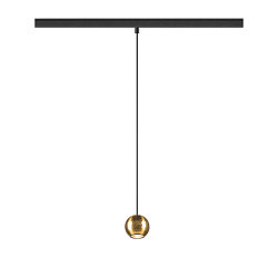 pendant luminaire DYSKO IP20, gold, black dimmable