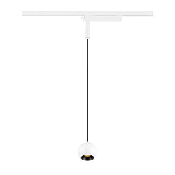 LED 1-Phasen Pendelleuchte LIGHT EYE� 2.0, rund, CRi>90, schaltbar, 11W 3000K 1200lm 30�, wei� matt / schwarz