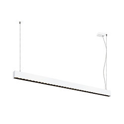 LED Pendelleuchte GLENOS� PRO, 150cm, 75�, 70W, UGR16, IP20, dimmbar, 3000K, 8500lm, wei� / schwarz
