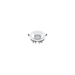 ceiling recessed luminaire DOWNLIGHT P 230 ON-OFF rigid, impact resistant, multipower, wired through IP54, white 